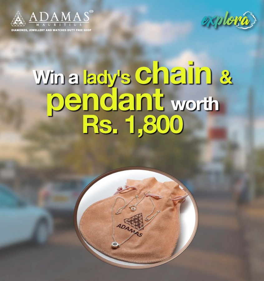 win a lady’s chain & pendant from Adamas for our third Mauritius Photography contest
