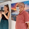 Cerise Blondeau and Rachi Karroo visiting Photo exhibition at Bambous