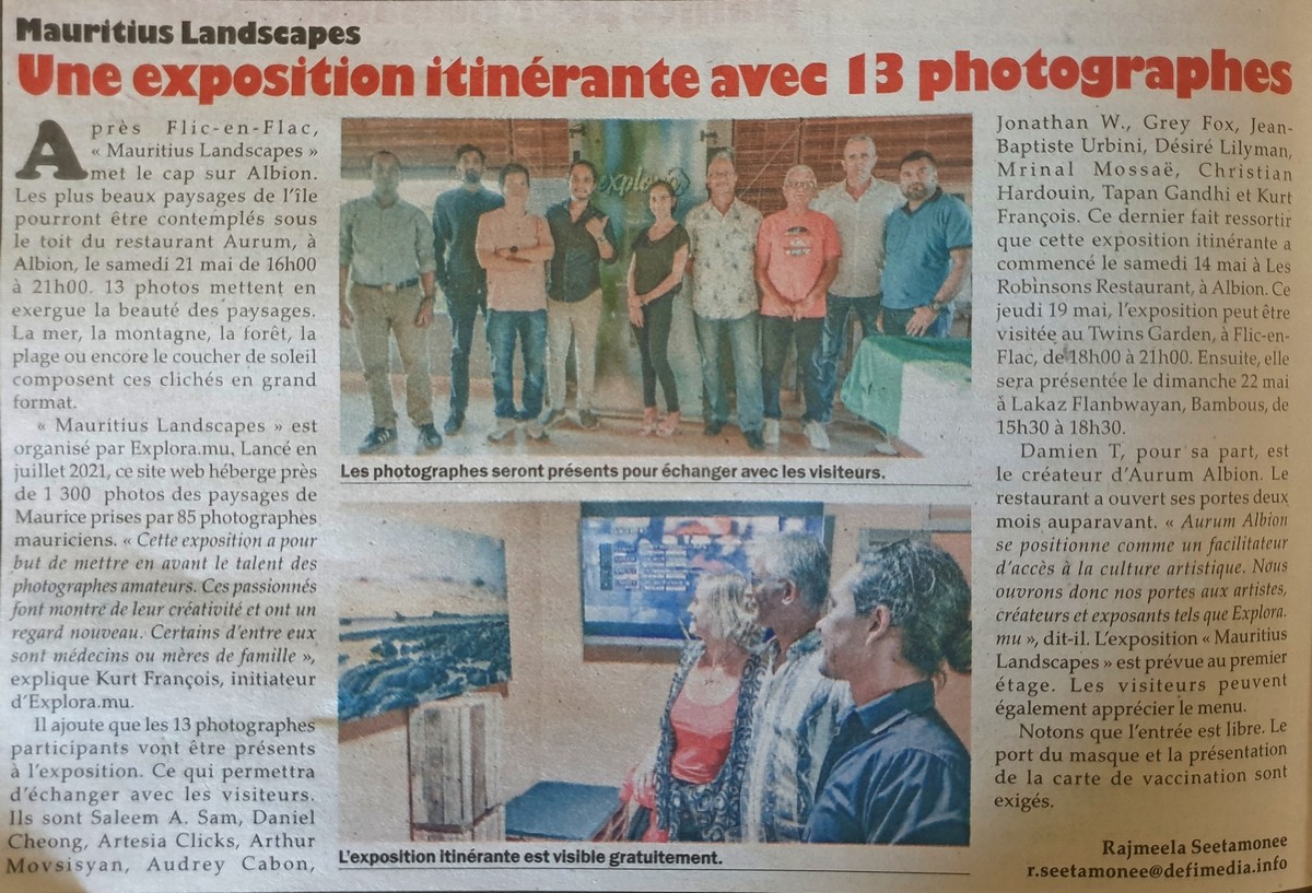Défi Quotidien - Article about Photo Exhibition
