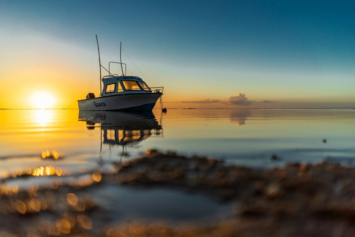 100+ Free Photos - Soothing sunset in calm lagoon of in Albion