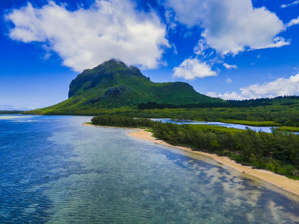 100+ Free Photos - Le Morne Brabant view from the air